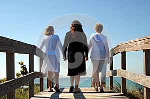 Generations of women boardwalk photo