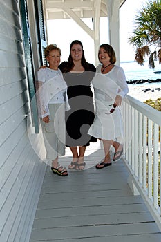 Generations of women on porch