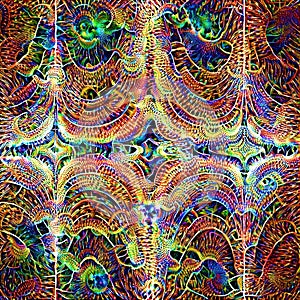 Generative abstract colorful genetic artwork