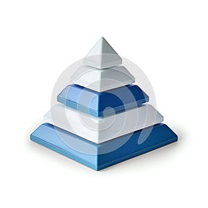 Generative AI 3d Hierarchy Icon isolated-