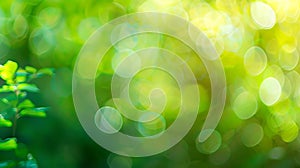 Generative AI abstract blur green color for backgroundblurred and defocused effect spring concept for designnature