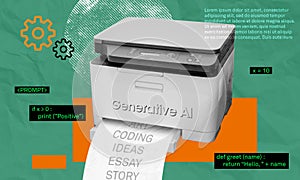 Generative AI abstract concept collage art