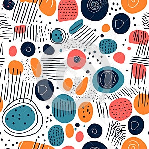 Generative AI Abstract contemporary seamless pattern-