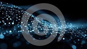 Generative AI Abstract Digital Network Connection Data Visualization Artificial Intelligence and Futuristic Techno