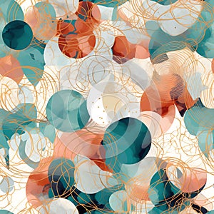 Generative AI Abstract geometric seamless pattern-