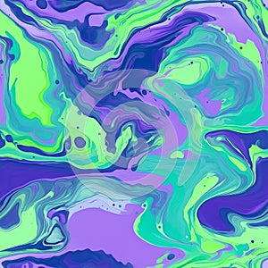 Generative AI Abstract Hand Drawing Psychedelic-