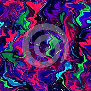 Generative AI Abstract Hand Drawing Psychedelic-