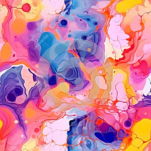 Generative AI Abstract Hand Drawing Psychedelic-