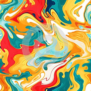 Generative AI Abstract Hand Drawing Psychedelic-