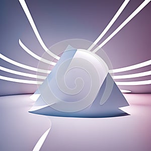 Generative AI, Abstract objects placed on a simple background