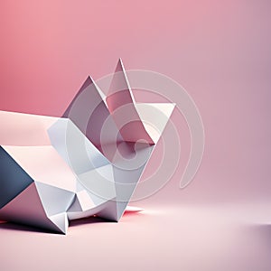 Generative AI, Abstract objects placed on a simple background