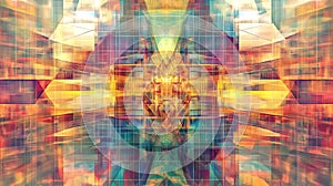 Generative AI art depicting data visualization as art code-drive