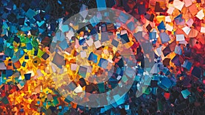 Generative AI art depicting data visualization as art code-drive