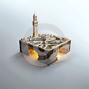 Ar Ramadi, Al Anb?r, Iraq Microcity Model. Generative AI. photo