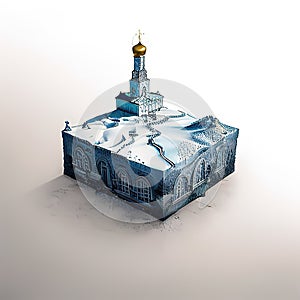 Arkhangelsk, Arkhangelâskaya Oblastâ, Russia Microcity Model. Generative AI. photo