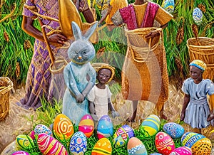 Easter Holiday Scene in Daloa,Sassandra-MarahouÃ©,CÃ´te d\'Ivoire. photo