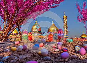 Easter Holiday Scene in Kuqa,Xinjiang,China. photo