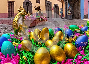 Easter Holiday Scene in Queretaro,QuerÃ©taro,Mexico. photo