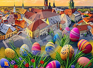 Easter Holiday Scene in Radom,Mazowieckie,Poland. photo