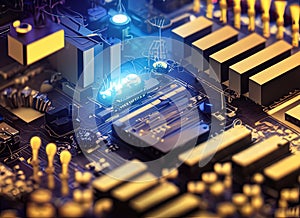 Electronics Engineering Technologists Fictional Work Enviroment Scene.