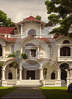 Fictional Mansion in Araure, Portuguesa, Venezuela. photo