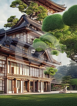 Fictional Mansion in Chigasaki, Kanagawa, Japan. photo
