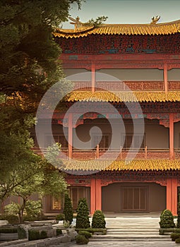 Fictional Mansion in Gaoping, Shanxi, China.