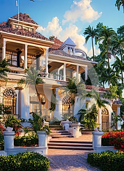 Fictional Mansion in Guanare, Portuguesa, Venezuela. photo