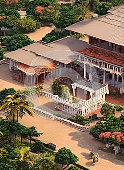 Fictional Mansion in Kumasi, Ashanti, Ghana. photo