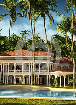 Fictional Mansion in Los Alcarrizos, Ozama, Dominican Republic. photo