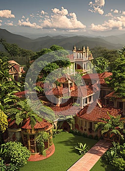 Fictional Mansion in Neiva, Huila, Colombia. photo