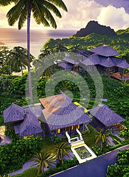 Fictional Mansion in Pago Pago, , American Samoa. photo