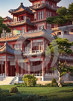 Fictional Mansion in Sanmenxia, Henan, China.