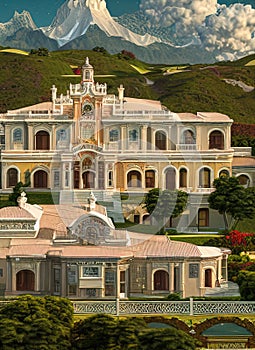 Fictional Mansion in Toluca, MÃ©xico, Mexico. photo