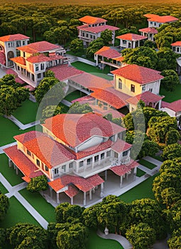 Fictional Mansion in Uberaba, Minas Gerais, Brazil. photo
