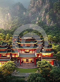 Fictional Mansion in Xicheng, Yunnan, China.