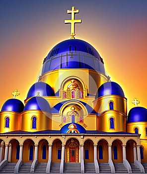 Greek Orthodox Churches Commercial Business. Generative AI.