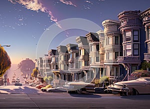 Portola neighborhood in San Francisco, California USA. photo
