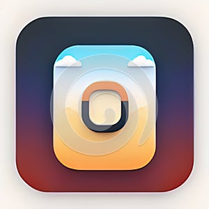 Activity Tracker Software App Style Icon. Generative AI.