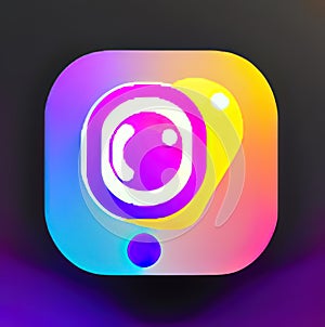 Bubble Shooter Software App Style Icon. Generative AI.