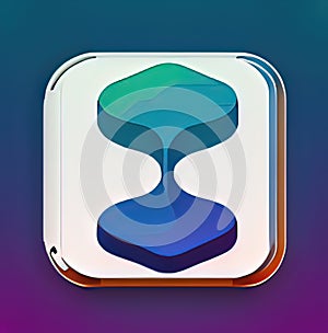 Dictionary Software App Style Icon. Generative AI.
