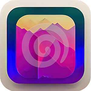 Dictionary Software App Style Icon. Generative AI.