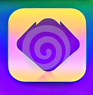 Dieting Software App Style Icon. Generative AI.