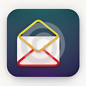Email Software App Style Icon. Generative AI.