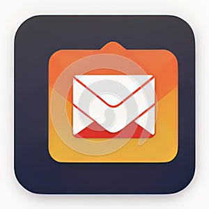 Email Software App Style Icon. Generative AI.