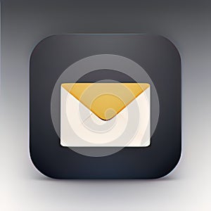 Email Software App Style Icon. Generative AI.