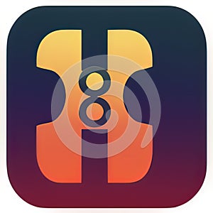 Fighting Software App Style Icon. Generative AI.