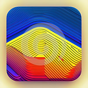 Job Interview Software App Style Icon. Generative AI.
