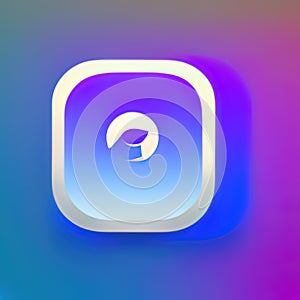 Language Software App Style Icon. Generative AI.