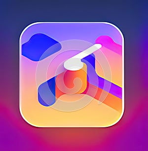 Logo Quiz Software App Style Icon. Generative AI.